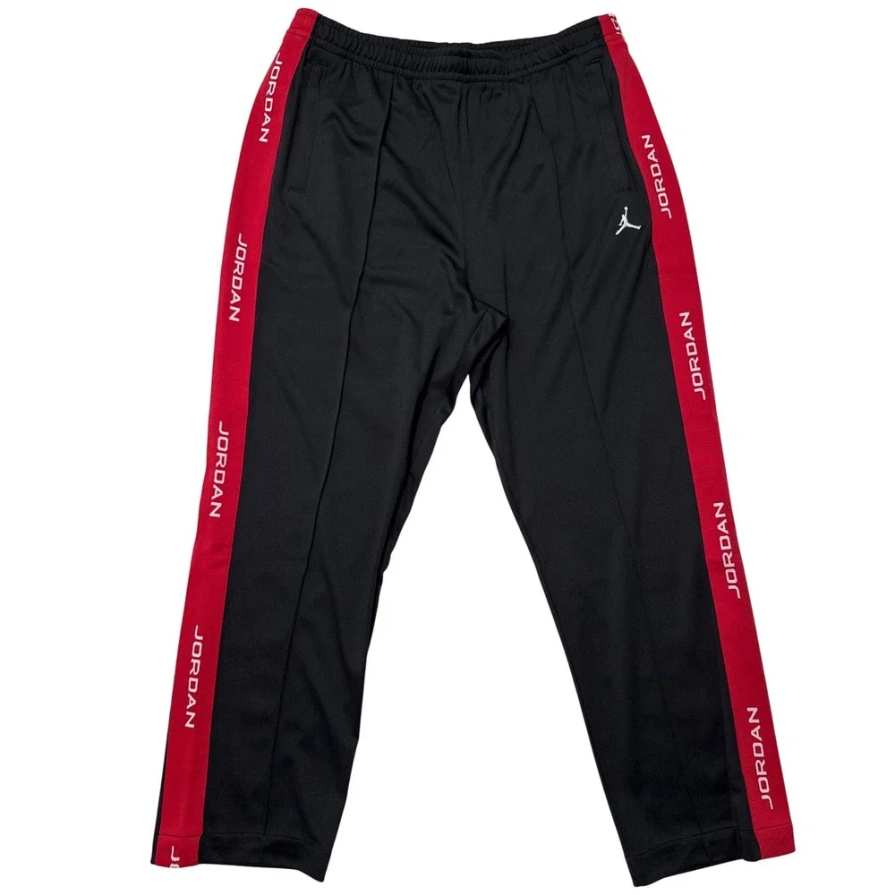Jordan Mens Track Pants Black Red Side Stripe Jumpman Logo XXL CV2249-010